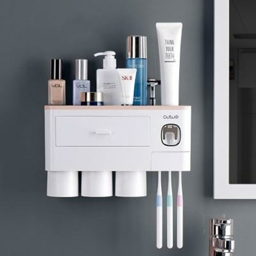 3 Color Bathroom Accessories Toothbrush Holder Automatic Toothpaste